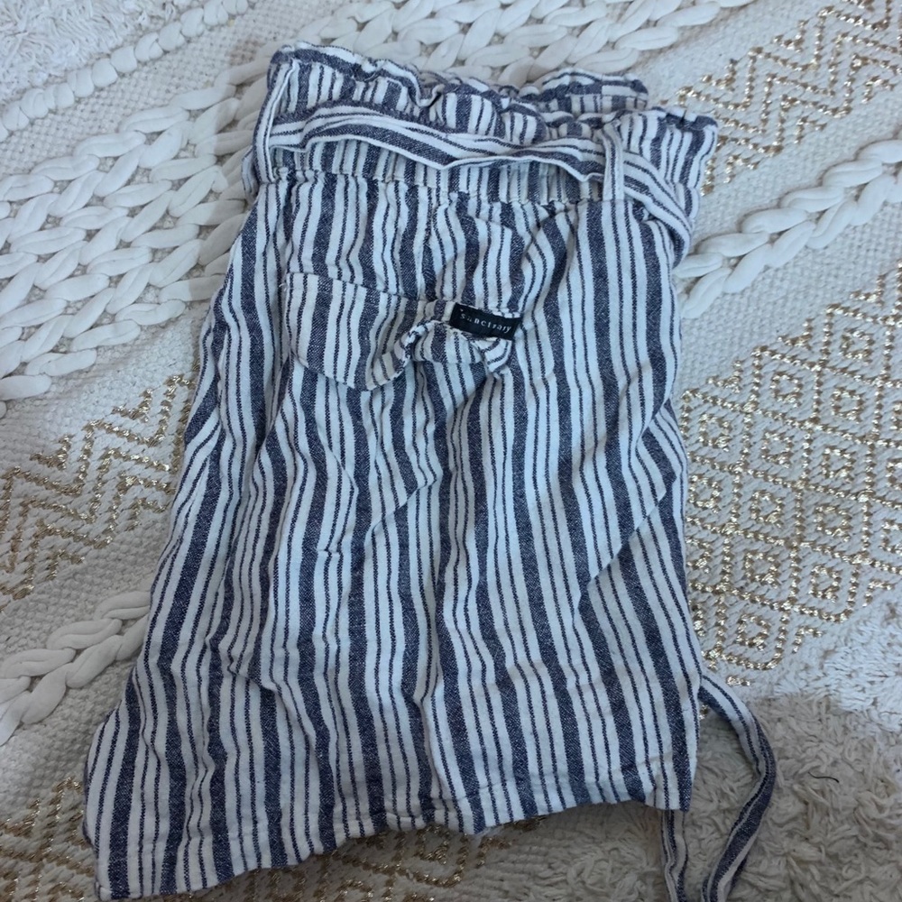 Cotton pinstripe shorts